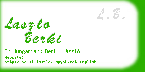 laszlo berki business card
